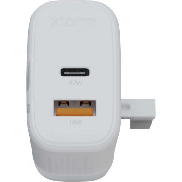 Logotrade corporate gift image of: Xtorm XEC067G GaN² Ultra 67W wall charger - UK plug